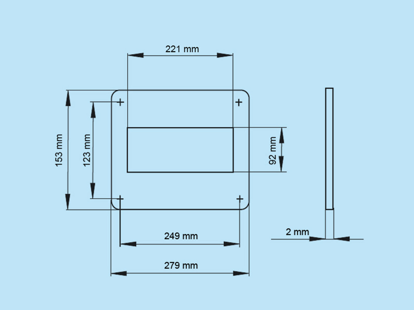 PVC-Wandplatte-flach-skizze-150
