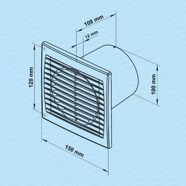 K-TECH-PRO Wandventilator SILENT pro K010203s