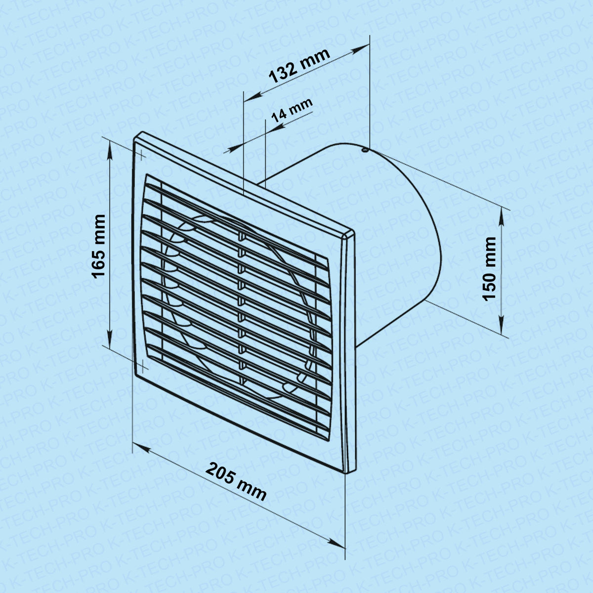 K-TECH-PRO Wandventilator SILENT pro K010205s