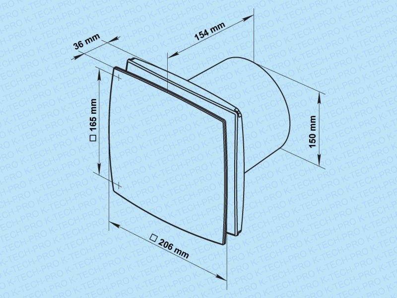 K-TECH-PRO Wandventilator KLD pro K010605s