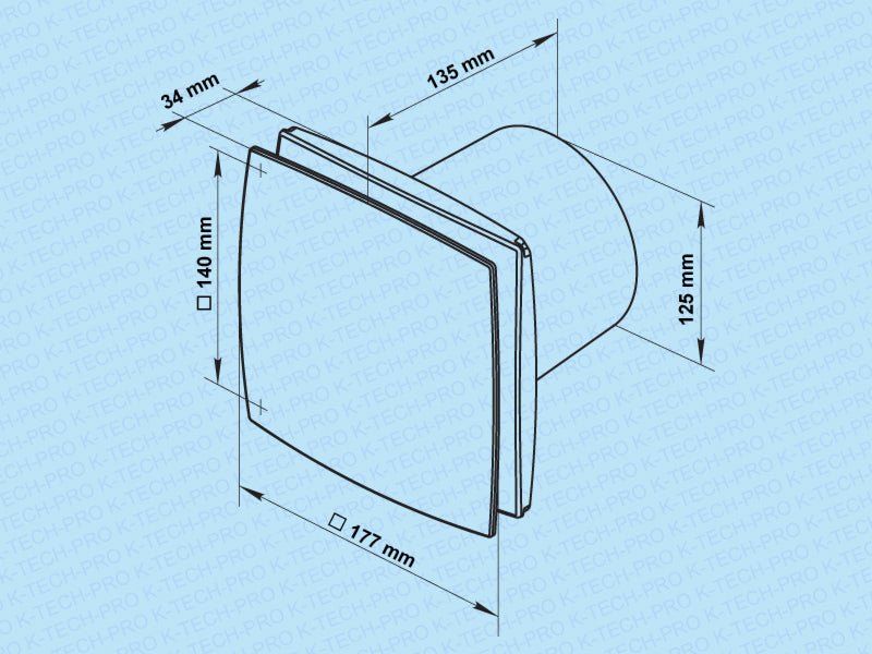 K-TECH-PRO Wandventilator KLDA pro K010703s