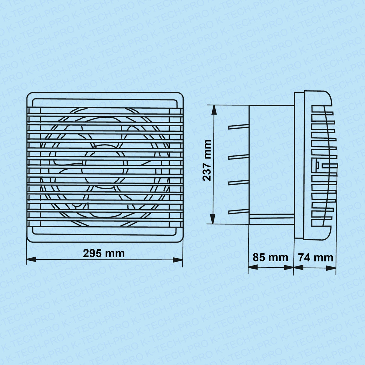 K-TECH-PRO Fensterventilator KVVR pro mit Umschaltmotor K011301
