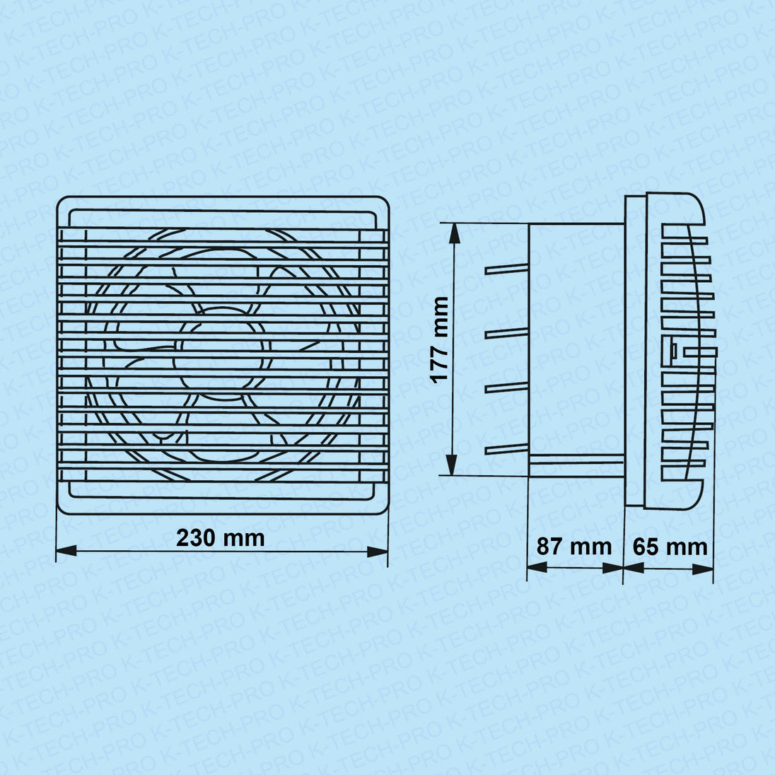 K-TECH-PRO Fensterventilator KVVR pro mit Umschaltmotor K011301