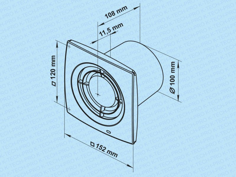 K-TECH-PRO Wandventilator Max Turbo K013207