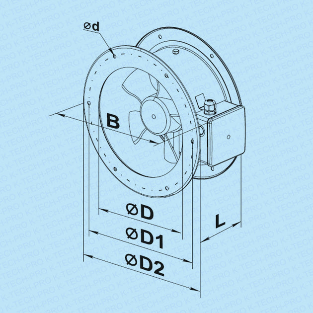 K-TECH-PRO Axialventilator Serie KVKF pro K020303
