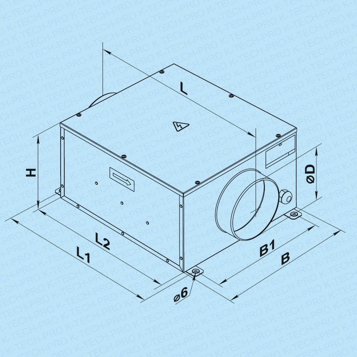 K-TECH-PRO Lüftungsbox Serie KKSB K023701