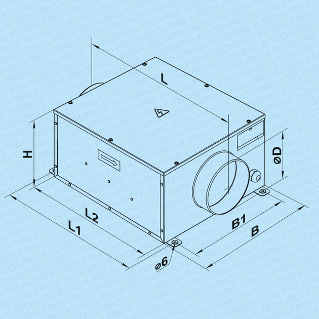 K-TECH-PRO Lüftungsbox Serie KKSB K023701