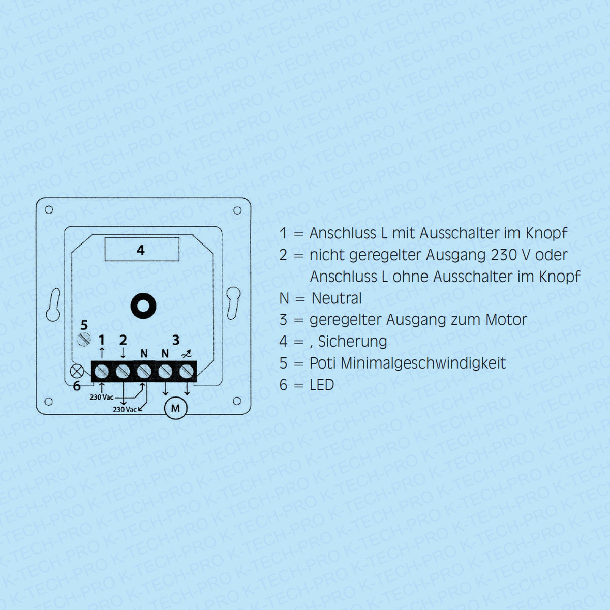 K-TECH-PRO Drehzahlregler Serie MTY-2-P K0509