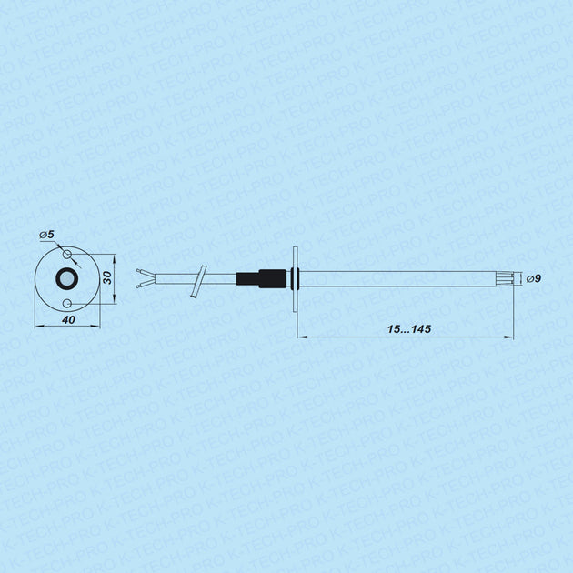 REGIN REGIN Temperaturfühler Kanalfühler TG-K mit Kabel 1,5m K052701