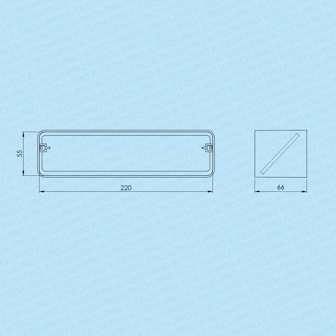 K-TECH-PRO Flachkanalverbinder mit Rückstauklappe K072013