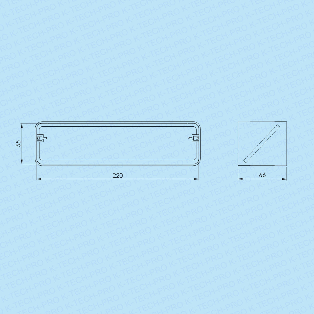 K-TECH-PRO Flachkanalverbinder mit Rückstauklappe K072013