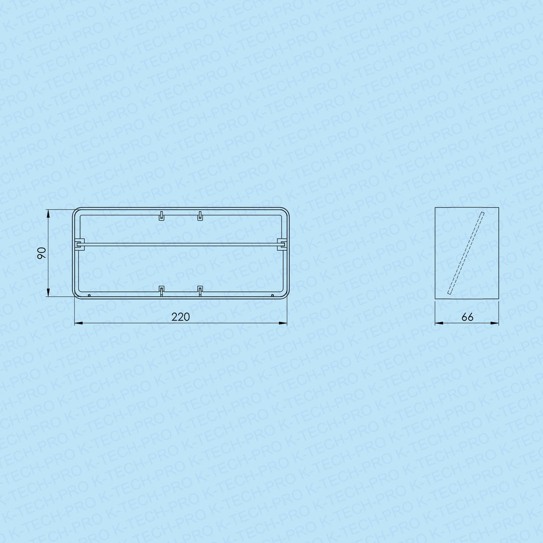 K-TECH-PRO Flachkanalverbinder mit Rückstauklappe K072014