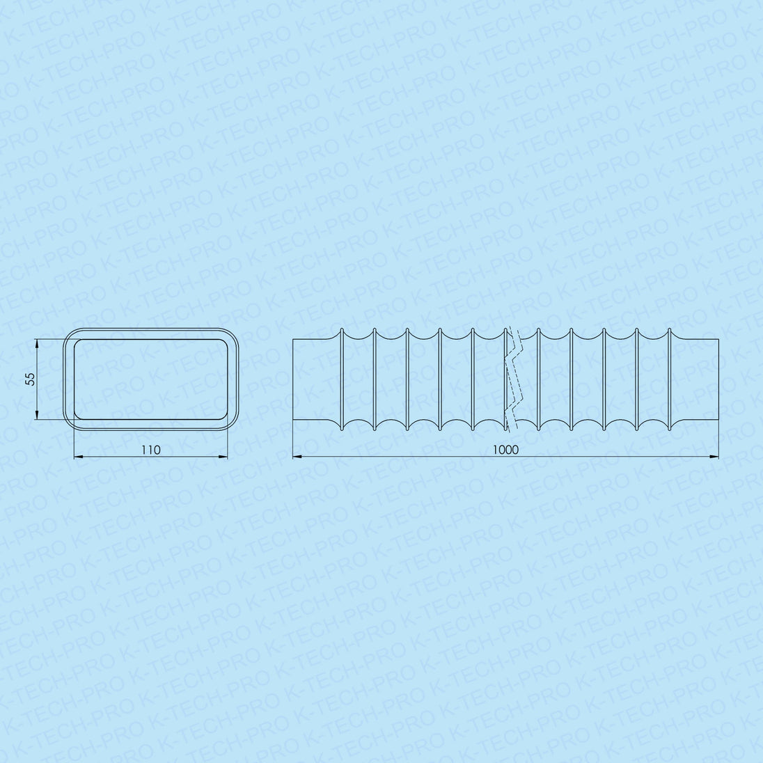 K-TECH-PRO PVC-Flexschlauch flach Serie K-6601 K08021102
