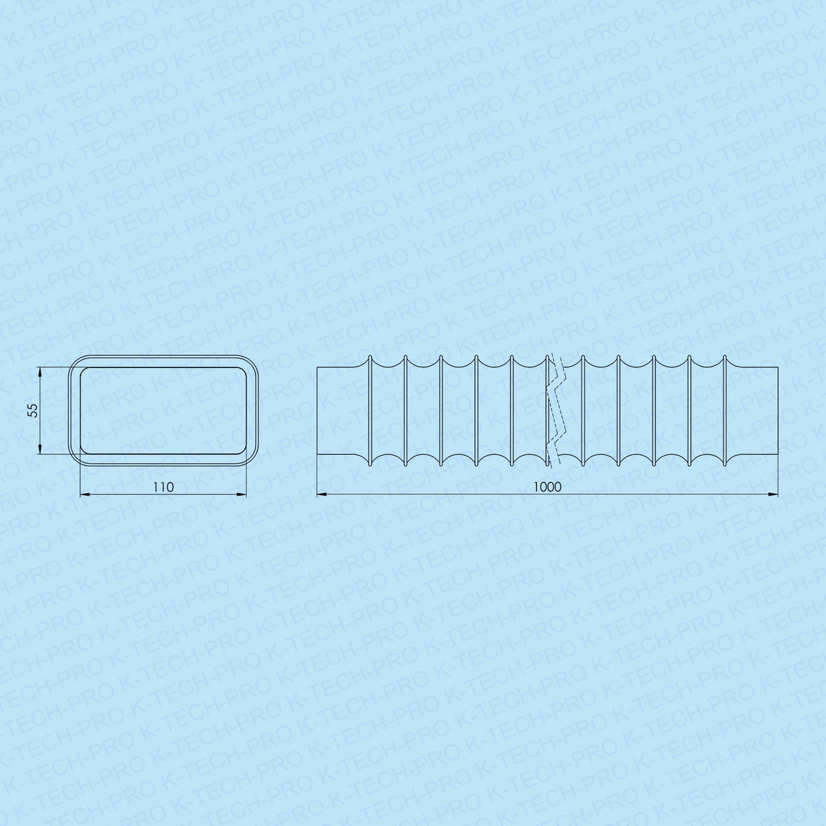K-TECH-PRO PVC-Flexschlauch flach Serie K-6601 K08021102