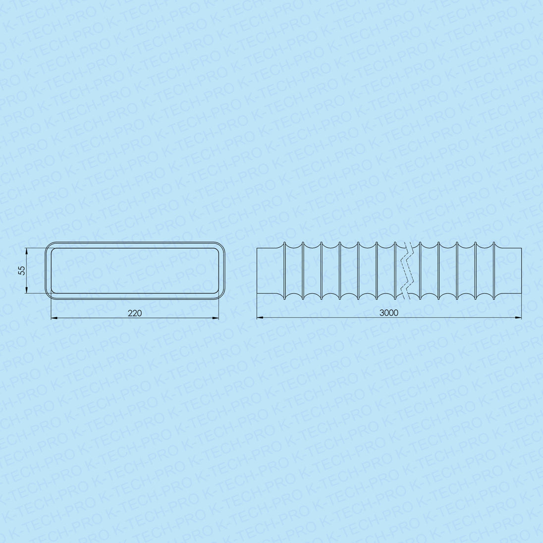 K-TECH-PRO PVC-Flexschlauch flach Serie K-6601 K08021102