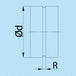 K-TECH-PRO Wickelfalz Muffe (Formteilverbinder) K090302