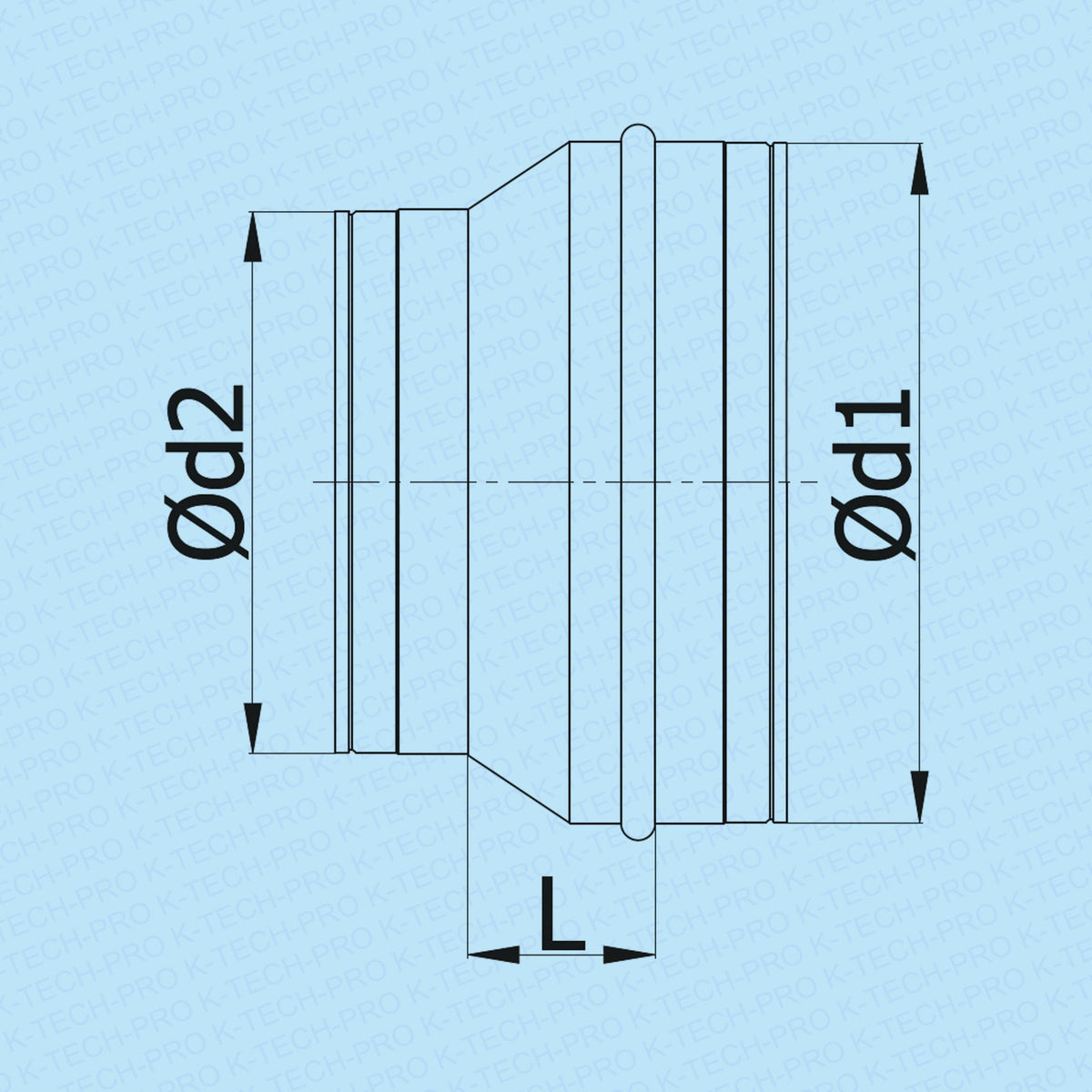K-TECH-PRO Wickelfalz Reduzierung symmetrisch K091535
