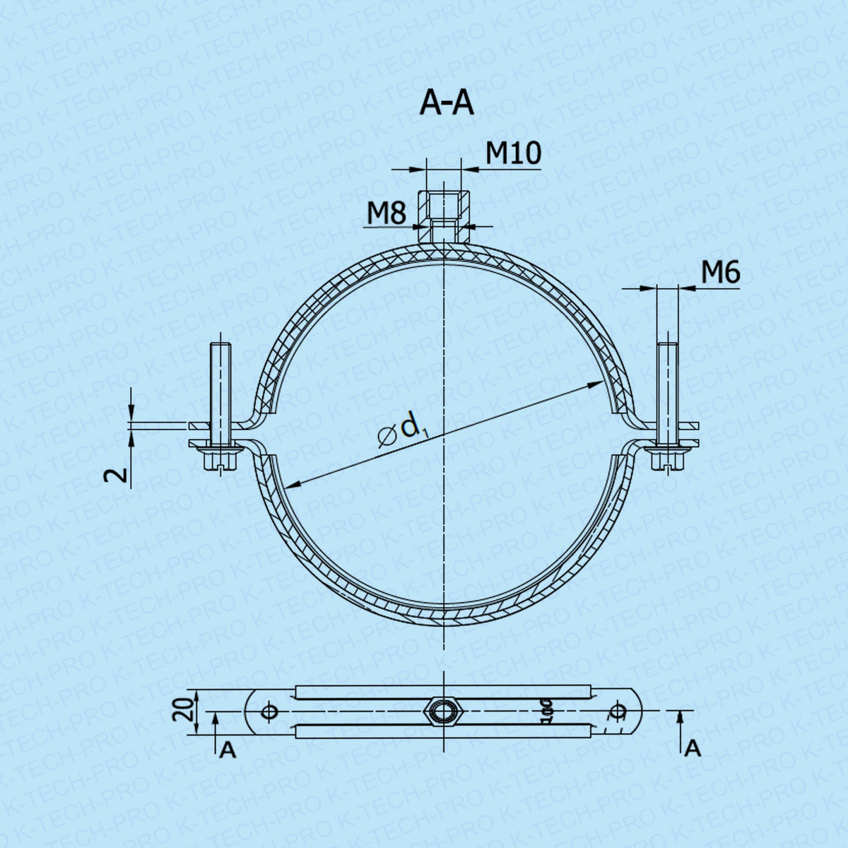 K-TECH-PRO Lüftungsschelle verzinkt K101302