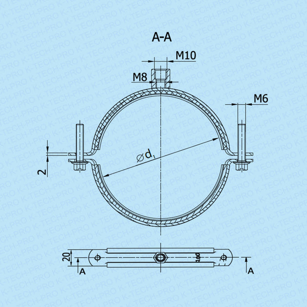 K-TECH-PRO Lüftungsschelle verzinkt K101302