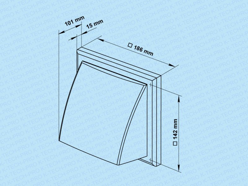 K-TECH-PRO Lüftungshaube ohne Flansch K110402