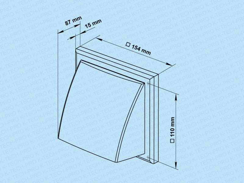 K-TECH-PRO Lüftungshaube ohne Flansch K110402