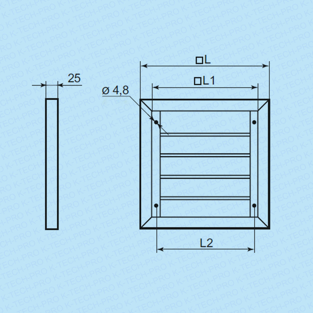 K-TECH-PRO Lüftungsgitter für Industrieventilatoren K112314