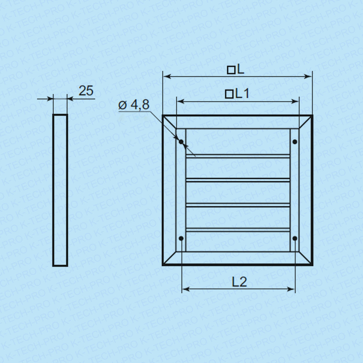 K-TECH-PRO Lüftungsgitter für Industrieventilatoren K112314