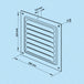 K-TECH-PRO Kiemenblech Serie MVM Aluminium weiß K112412