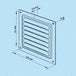 K-TECH-PRO Kiemenblech Serie MVM Aluminium weiß K112412