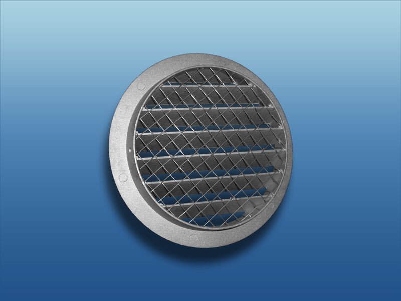 K-TECH-PRO Aluminium Wetterschutzgitter mit Flansch K112803.1