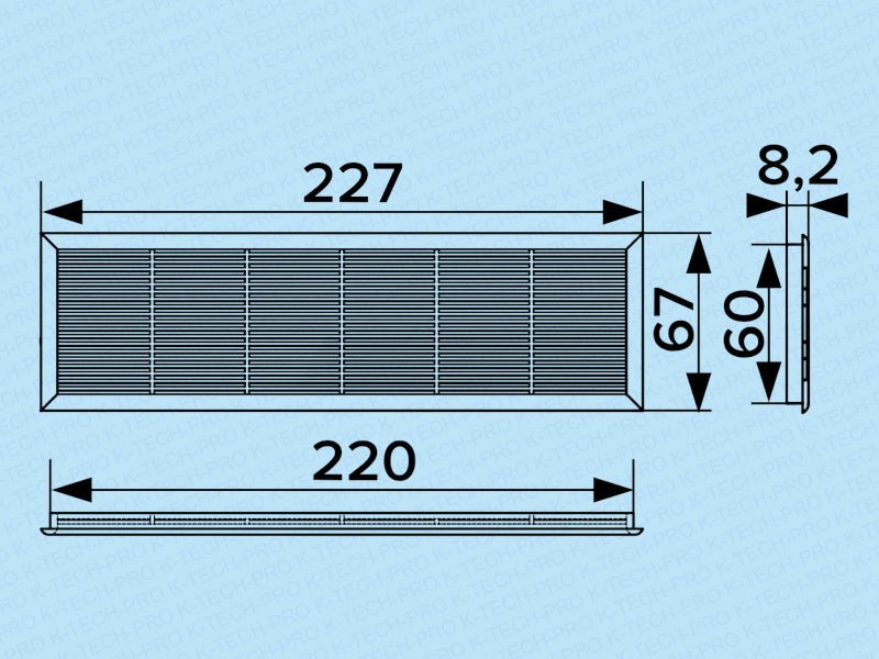 K-TECH-PRO Möbeleinbaugitter K113903