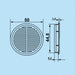 K-TECH-PRO Möbeleinbaugitter rund 4er Set K114801