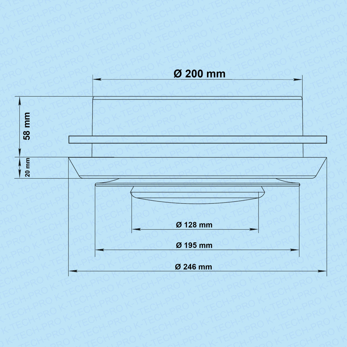 K-TECH-PRO Tellerventil Kunststoff K120107
