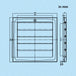 K-TECH-PRO Chrom Lüftungsgitter 150x150 ohne Flansch mit beweglichen Lamellen K127