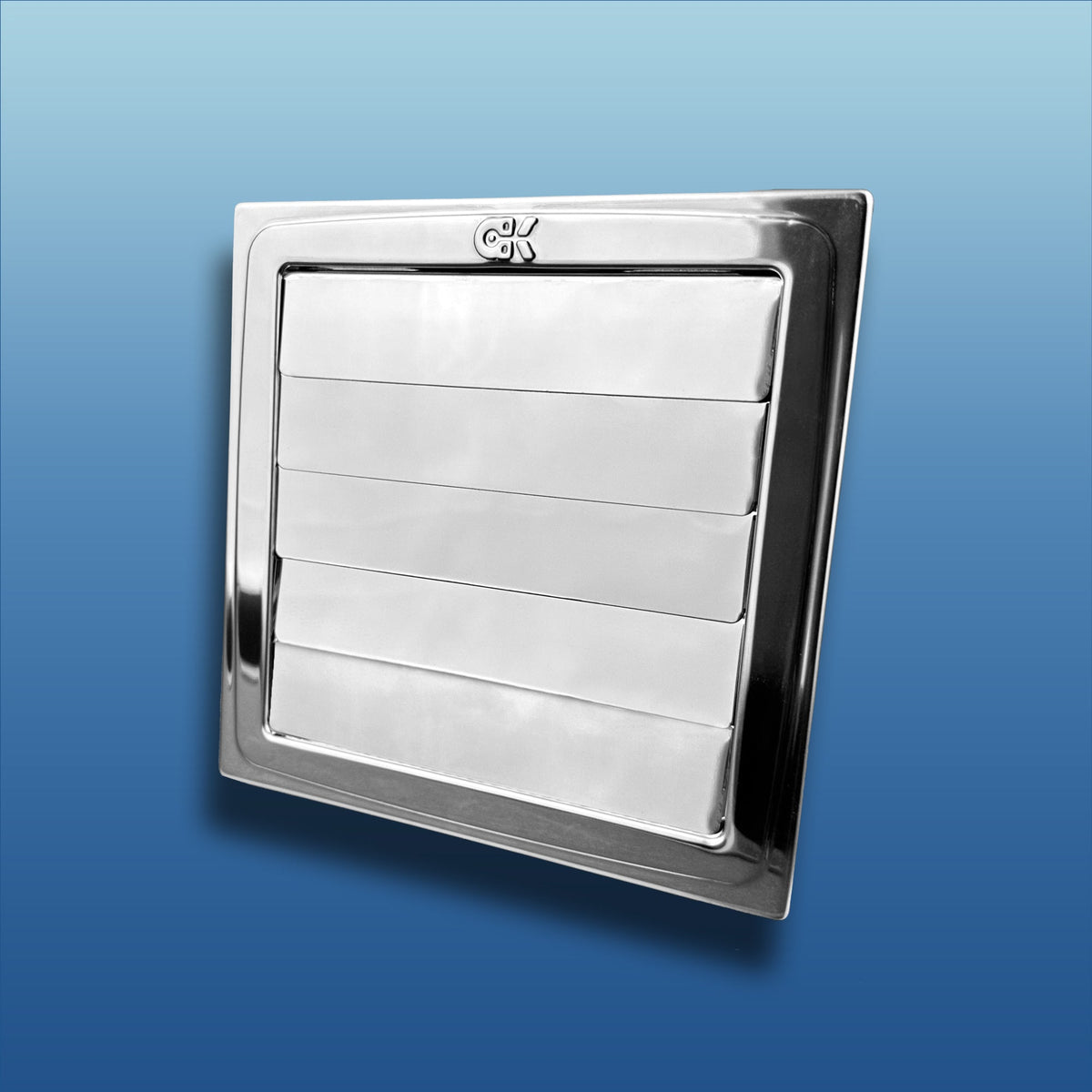 K-TECH-PRO Chrom Lüftungsgitter 150x150 ohne Flansch mit beweglichen Lamellen K127