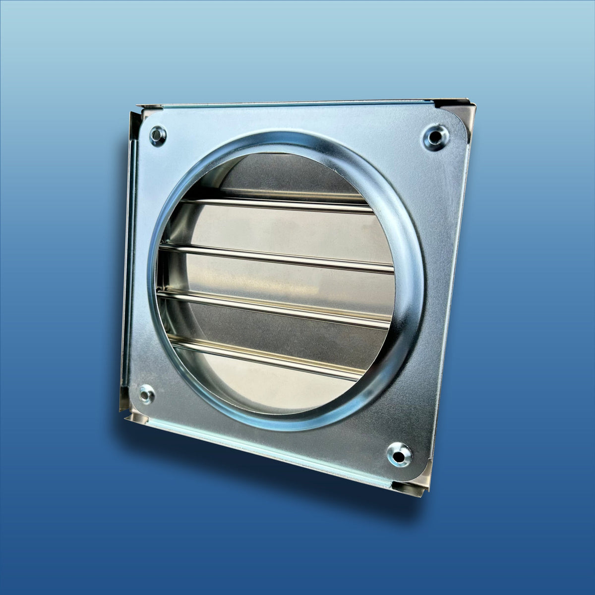 K-TECH-PRO Chrom Lüftungsgitter 150x150 ohne Flansch mit beweglichen Lamellen K127