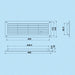K-TECH-PRO Türlüftungsgitter MV450/2 doppelseitig K130452br