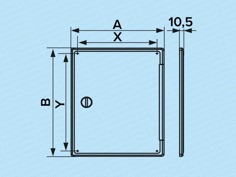 K-TECH-PRO Aufbau Revisionstür Kunststoff K141100