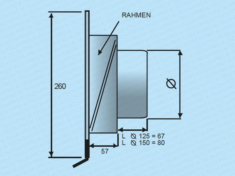 K-TECH-PRO Abluft-Mauerkasten Exclusiv Sigma K143.2