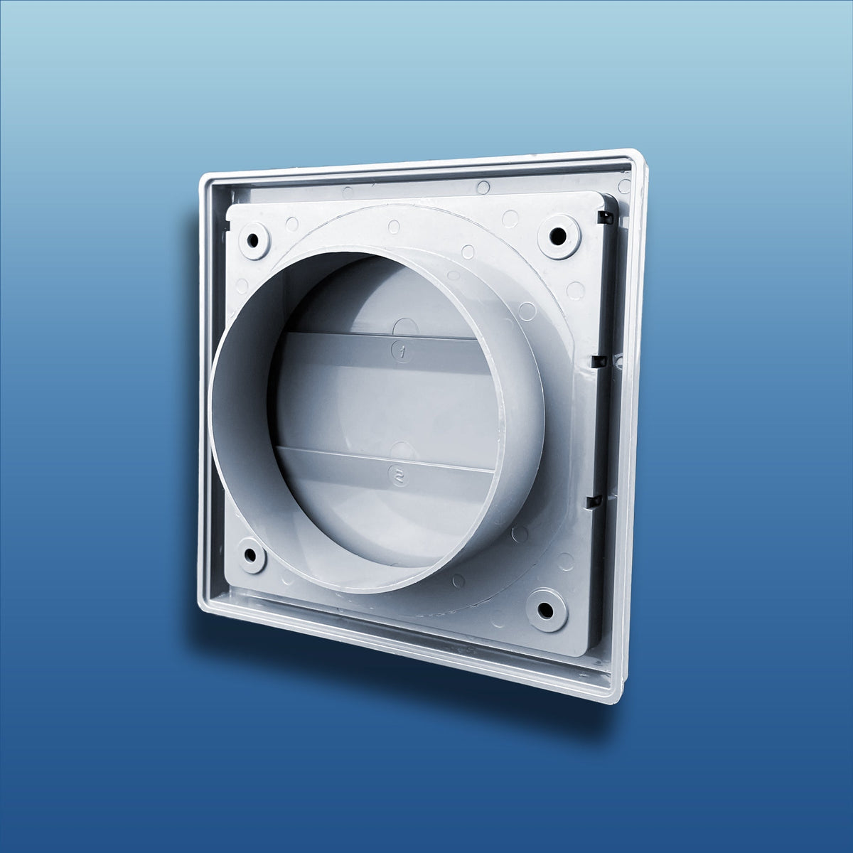 K-TECH-PRO Lüftungsgitter KTechE mit Flansch mit beweglichen Lamellen K150.1