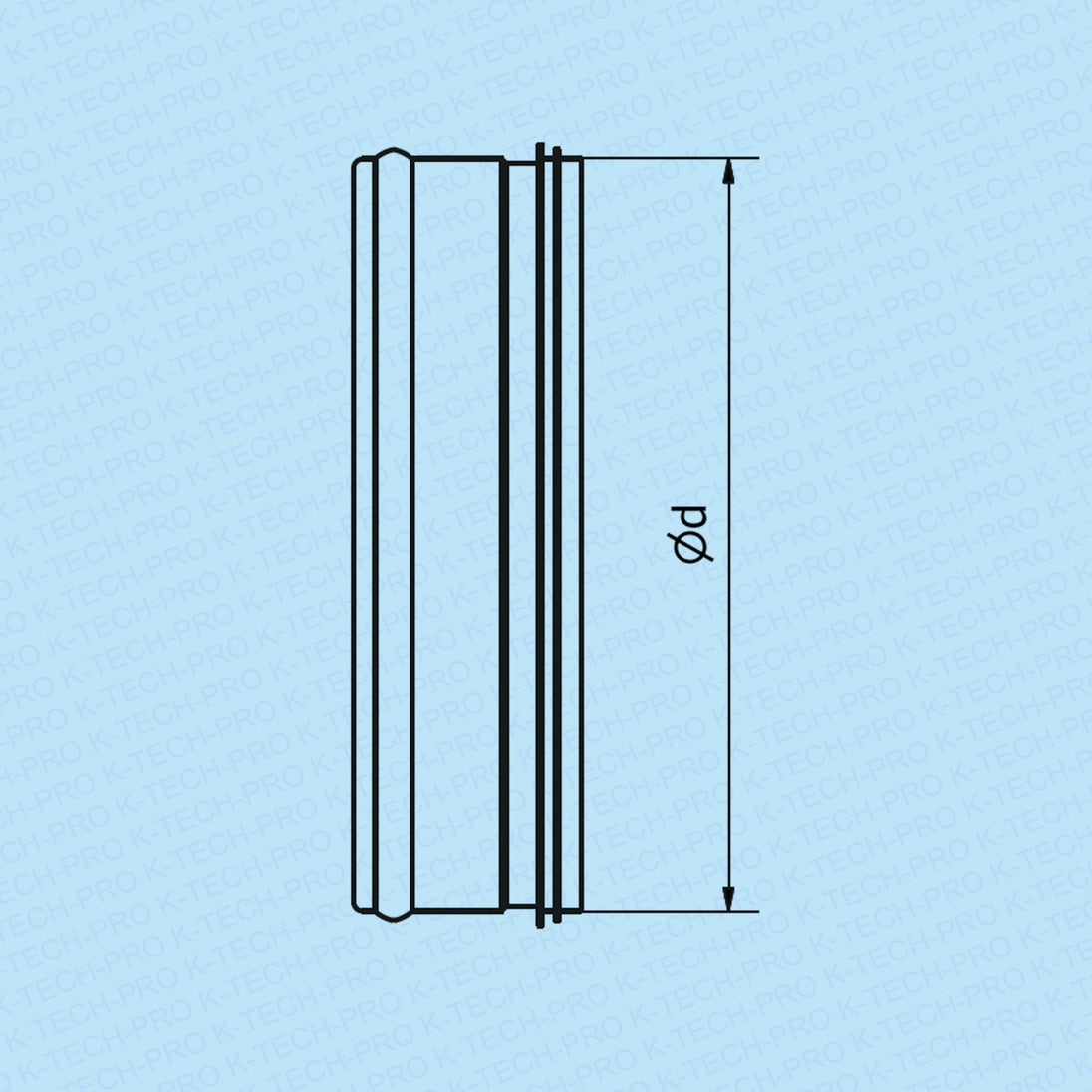 K-TECH-PRO Wickelfalz Enddeckel mit Lippendichtung K171702