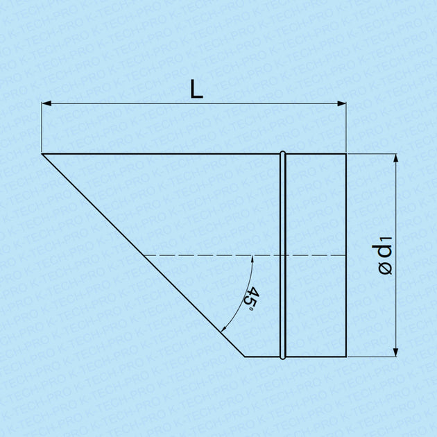 K-TECH-PRO Wickelfalz Ausblasstutzen mit Lippendichtung 45° K171801