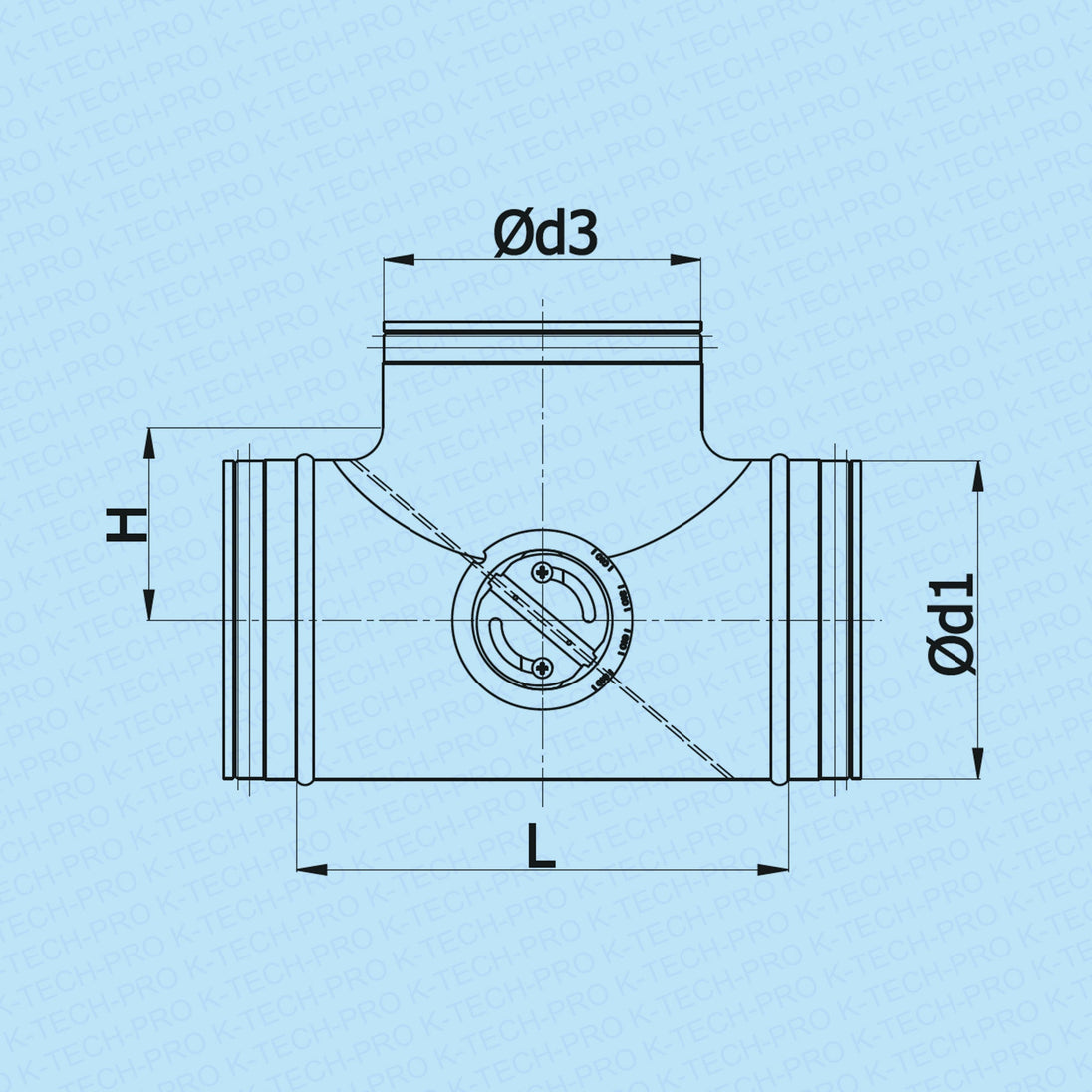 K-TECH-PRO Bypassklappe manuell mit Lippendichtung K172201
