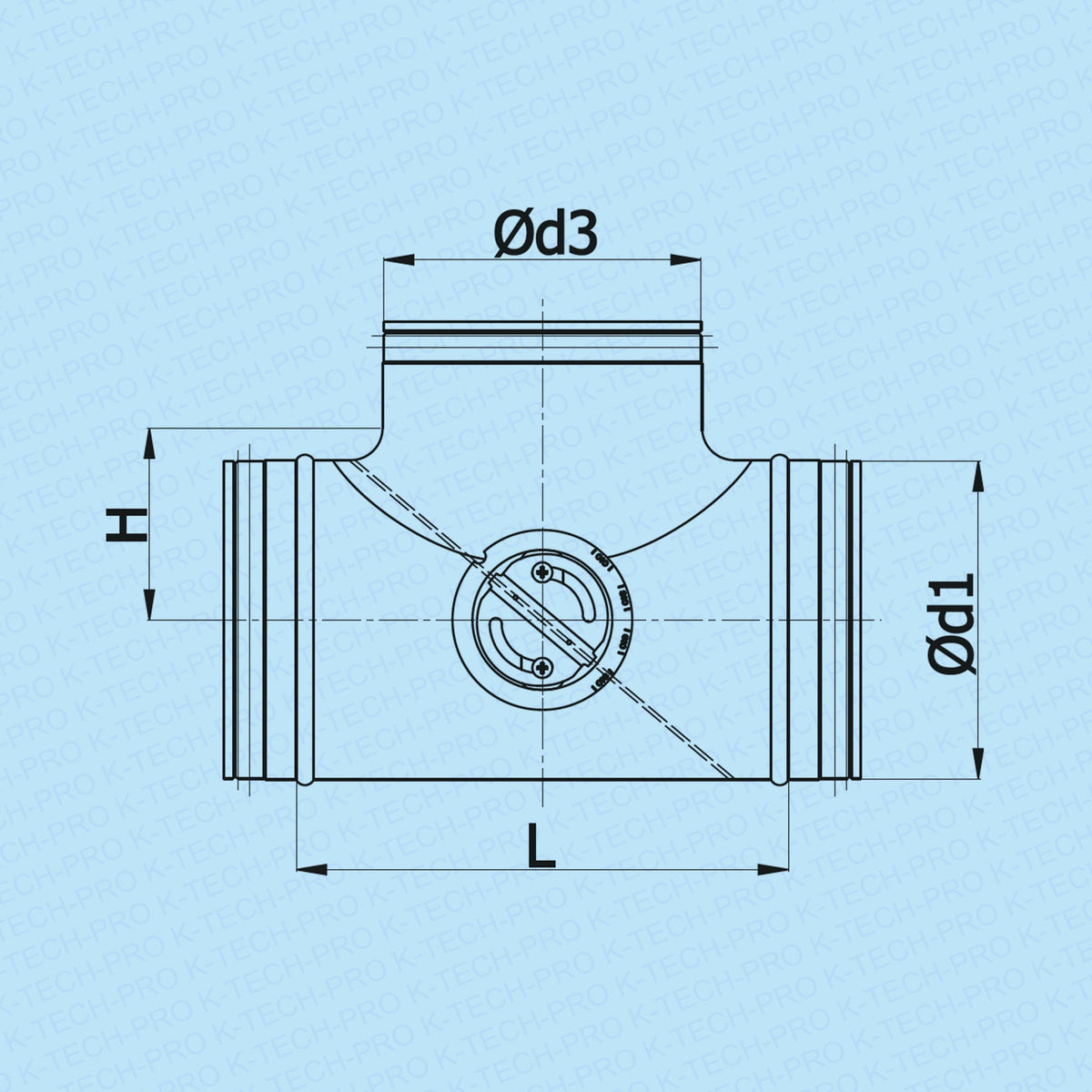 K-TECH-PRO Bypassklappe manuell mit Lippendichtung K172201
