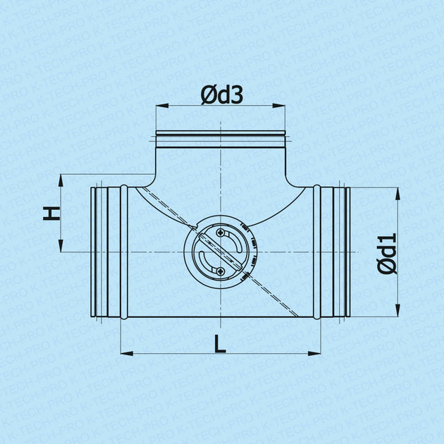 K-TECH-PRO Bypassklappe manuell mit Lippendichtung K172201