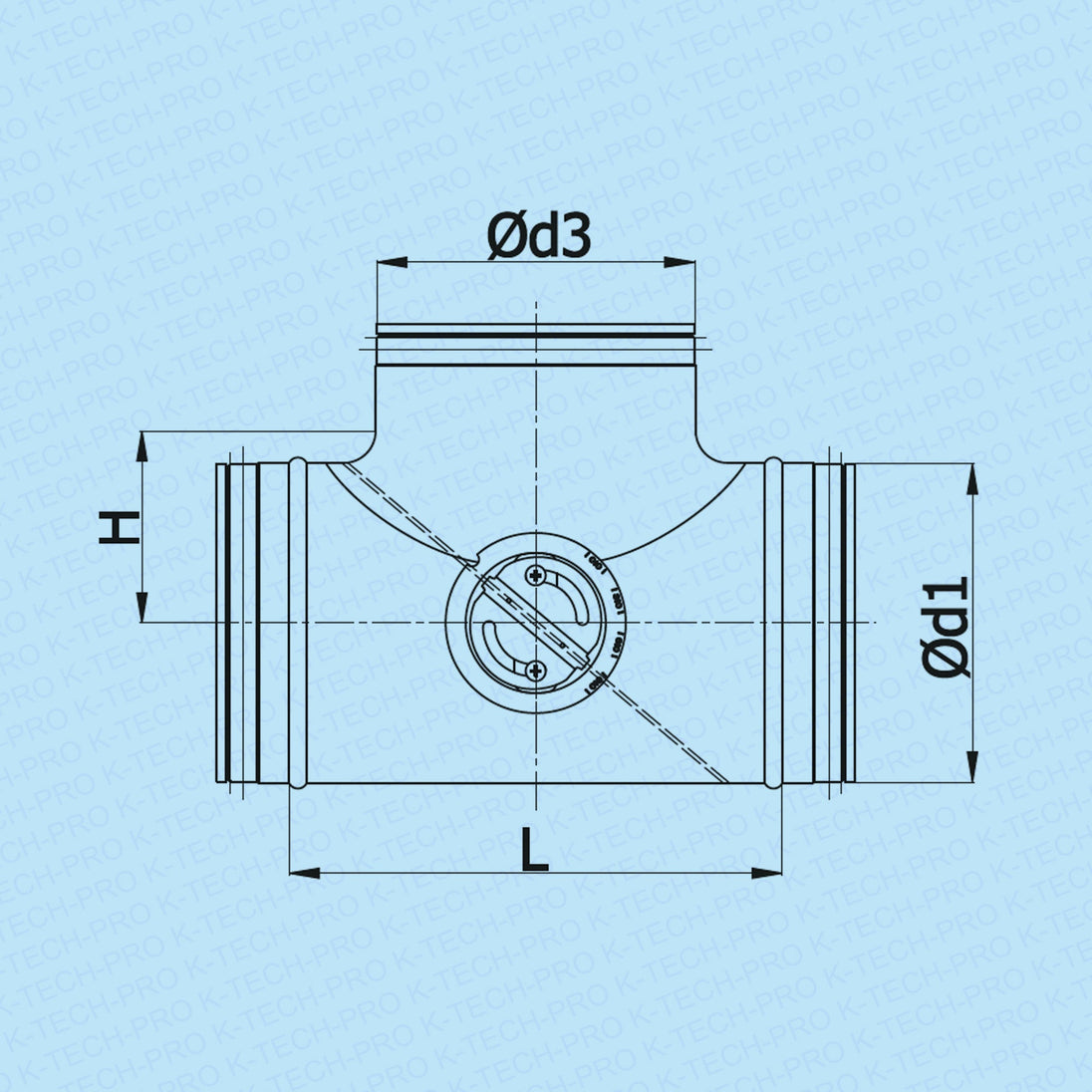 K-TECH-PRO Bypassklappe für Stellmotor mit Lippendichtung K172301