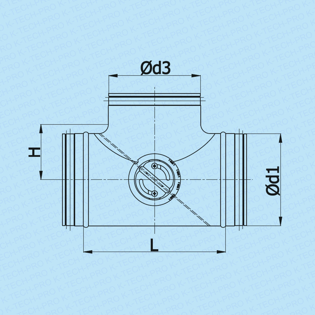 K-TECH-PRO Bypassklappe für Stellmotor mit Lippendichtung K172301
