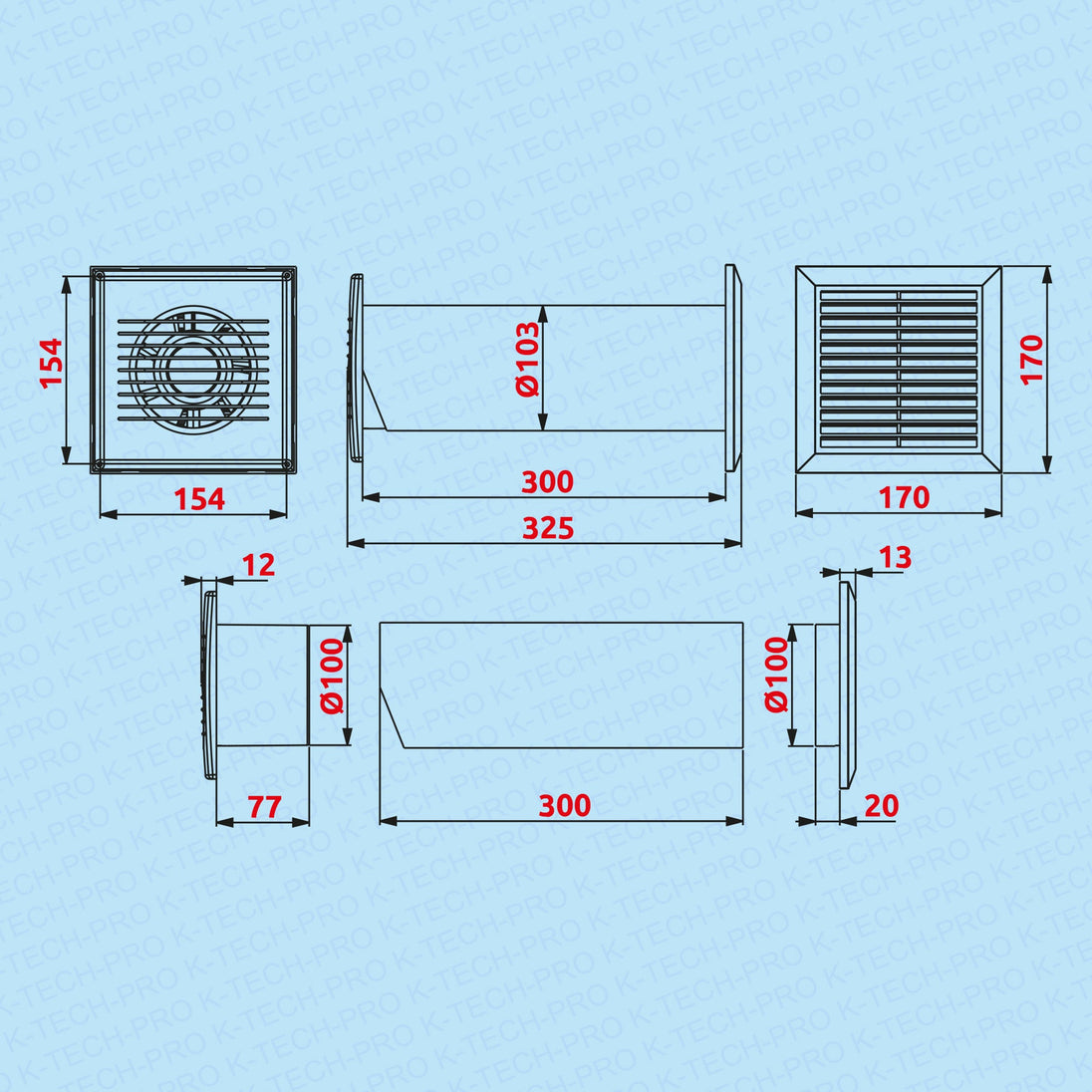 Awenta Awenta COSY CM100 Warmluft Verteiler Set K188