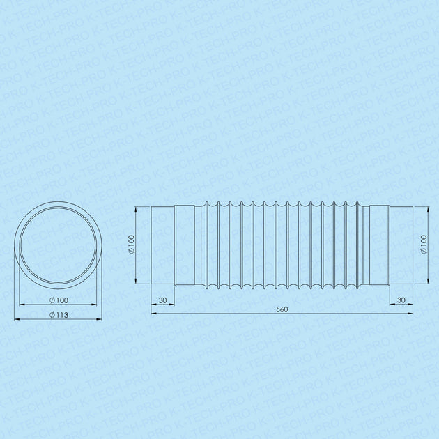 K-TECH-PRO flexibler runder Rohrverbinder K191