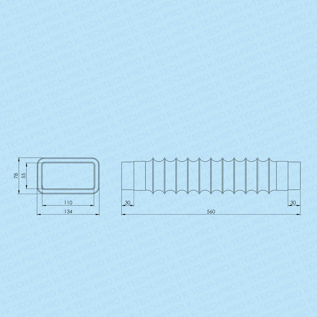 K-TECH-PRO flexibler Flachkanalverbinder K197